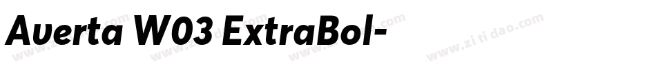 Averta W03 ExtraBol字体转换